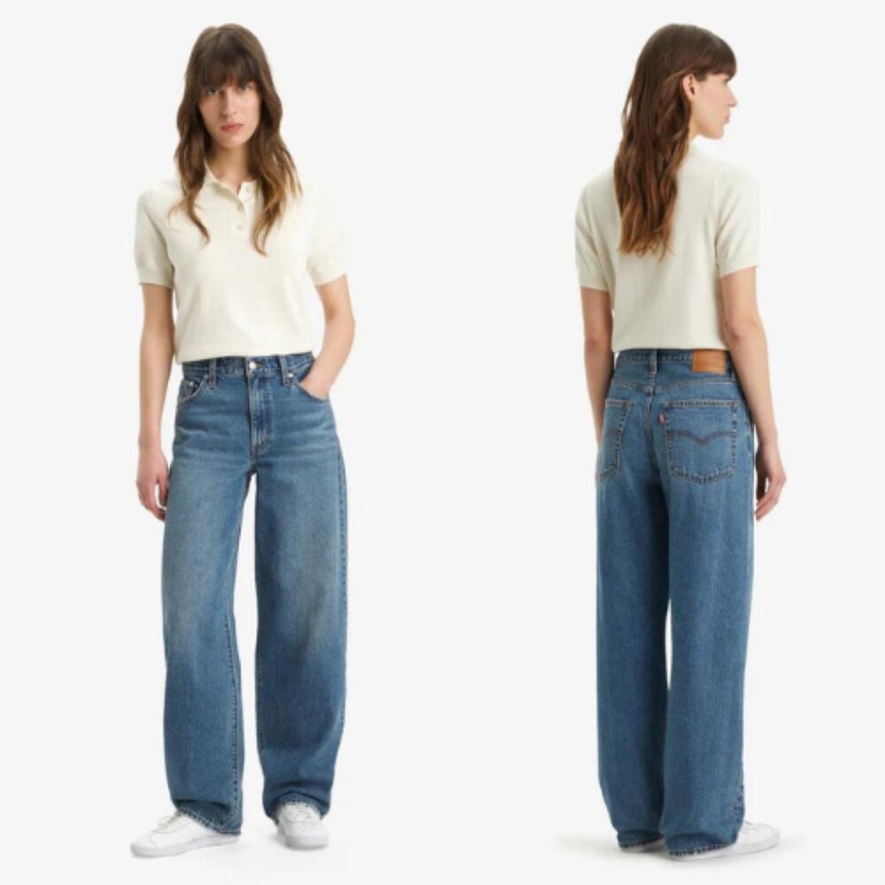 Levi's Womens High Loose Baggy Dad Jeans Size 26 Metaphor Mix